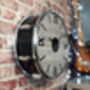 Large 15'' Drum Clock Black Sides, thumbnail 2 of 5