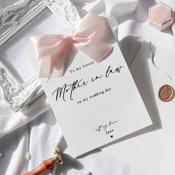 Personalised Luxury Wedding Day Card For Mum, 3 of 10