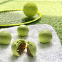 Nine Caramel Filled Chocolate Tennis Balls, thumbnail 1 of 2