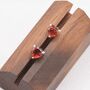 Natural Garnet Stone Heart Stud Earrings, thumbnail 3 of 8