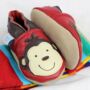 Dotty Fish Cheeky Monkey Soft Leather Baby Shoes With Barefoot Soles, thumbnail 1 of 11
