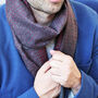 Men's Red And Grey Zigzag Pattern Cashmere Blend Scarf, thumbnail 4 of 11