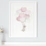 Personalised Girl's Pink Heart Balloon Bunch Print, thumbnail 2 of 9