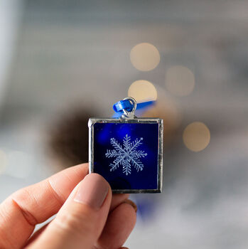 Blue Glass Snowflake, 7 of 7