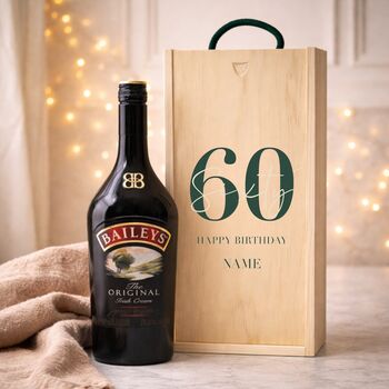 Personalised 60th Birthday Aperitif Gift Set With Custom Lid, 6 of 11