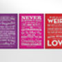 Pack Of 10 Typography Postcards, thumbnail 3 of 5