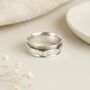 Sterling Silver Personalised Hammered Spinner Ring – 6mm, thumbnail 2 of 10