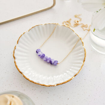 Gold Tone Amethyst Necklace, 2 of 5
