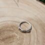Three Leaf Ring In Sterling Silver, thumbnail 5 of 9