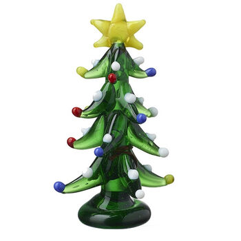 Hand Blown Glass Traditional Christmas Tree, 2 of 2