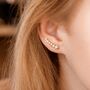 Gold Plated Crystal Ear Climber Earrings, thumbnail 1 of 3