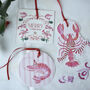 Pack Of Three Bridgerton Lobster Gift Tags, thumbnail 1 of 9