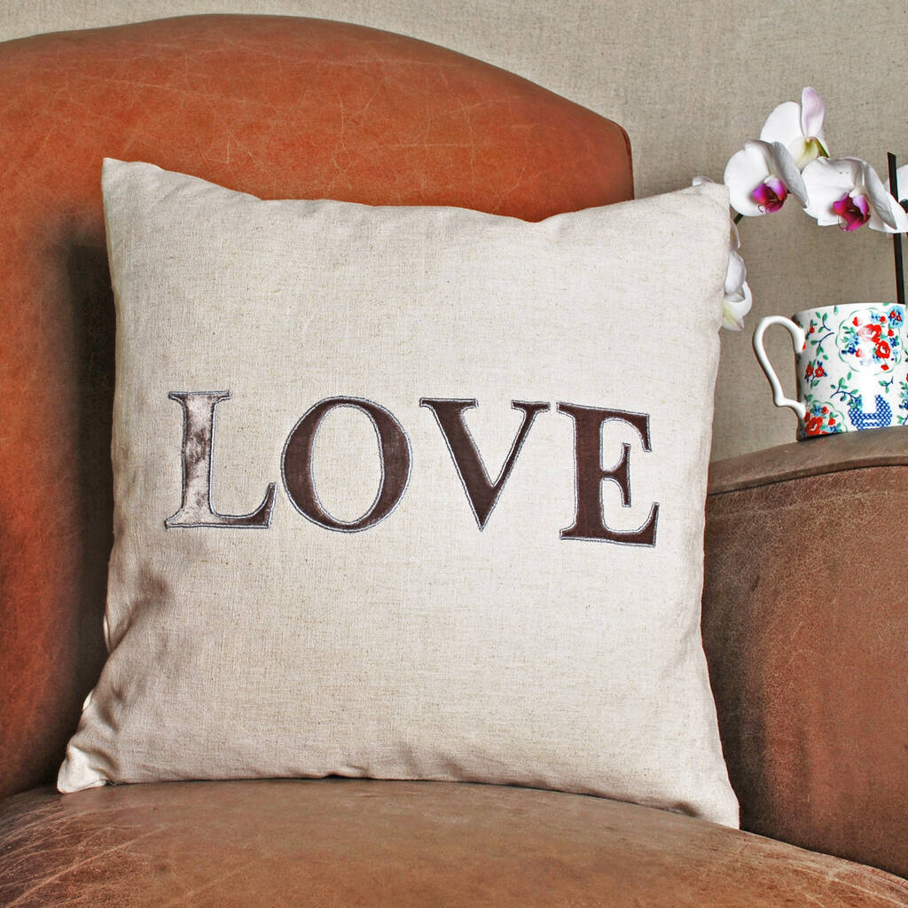 Love Cushion Square By Bags Not War | notonthehighstreet.com