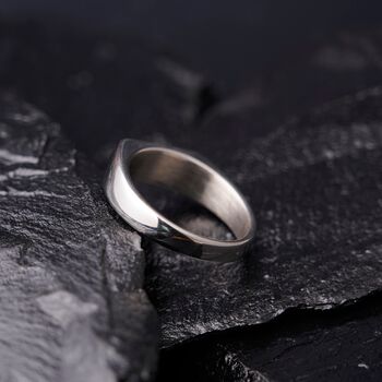 Engraved Silver Rectangle Signet Ring, 9 of 12