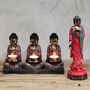 Buddha Three Devotees Candle Holder, thumbnail 3 of 3