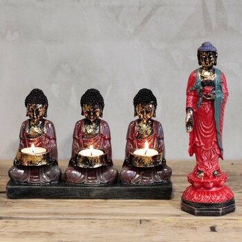 Buddha Three Devotees Candle Holder, 3 of 3