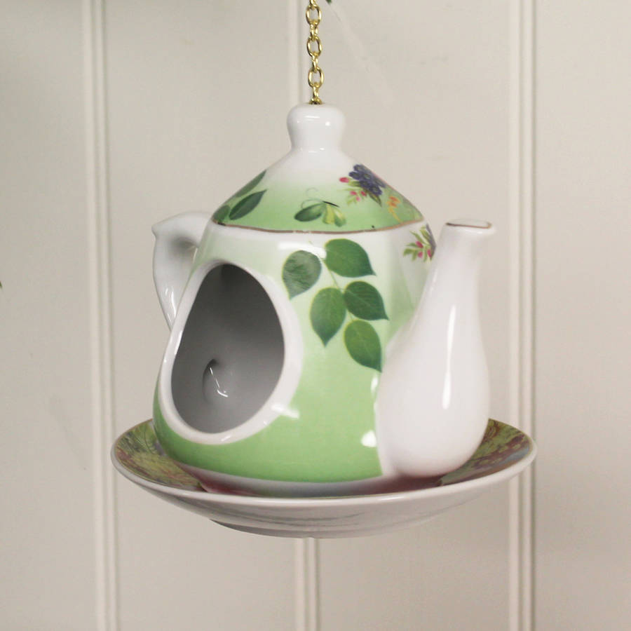 Chintz Floral Teapot Bird Feeder By Garden Selections