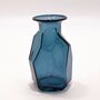 Recycled Glass Vase | 16cm Faceted | Four Colours, thumbnail 3 of 5