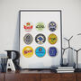 West Brom Football Beer Mats Print, thumbnail 1 of 4