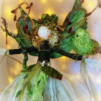 Enchanted Secret Garden Christmas Treetopper Fairy, 6 of 12