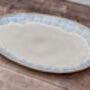 Blue Patterned Oval Serving Plate, 41cm, thumbnail 1 of 4