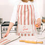 Personalised Striped Baking Apron, thumbnail 1 of 6