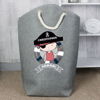 Personalised Childrens Boys Pirate Storage Bag, 2 of 3