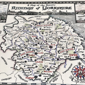Yorkshire Map Tea Towel, 5 of 12