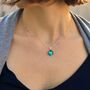 Multicoloured Turquoise To Sapphire Blue Glass Pendant, thumbnail 2 of 12