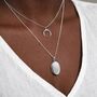 Personalised Sterling Silver Crescent Moon Pendant Necklace, thumbnail 2 of 7