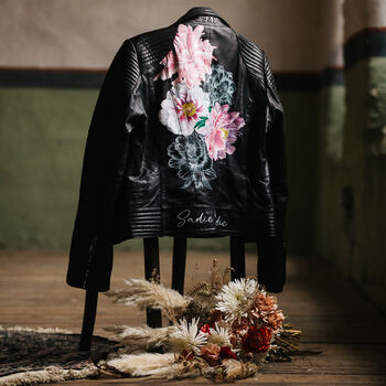Personalised Hand Painted Leather Jacket, 3 of 12