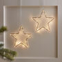 Set Of Two Gold Osby Star Decorations, thumbnail 1 of 3