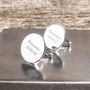 Sterling Silver Cufflinks Round, thumbnail 3 of 6