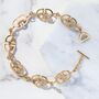 Monogrammed 18kt Gold Plated Silver Charm Bracelet, thumbnail 2 of 9