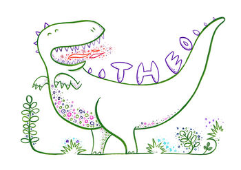 Personalised Dinosaur Kids Gift Print, 5 of 5