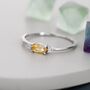 Natural Yellow Citrine Ring In Sterling Silver, thumbnail 1 of 9