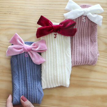 Personalised Soft Cashmere Wool Bed Socks Gift Box Set, 4 of 9