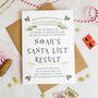 Personalised Santa's Nice List Results Christmas Card, thumbnail 6 of 7
