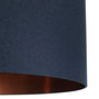 Deep Space Navy Lampshades With Copper Or Gold Lining, thumbnail 4 of 11