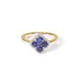 Yellow Gold Blue Sapphire And Natural Diamond Ring, thumbnail 2 of 4