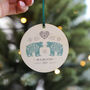 Personalised Nordic Bears First Christmas Married Bauble For Couples, thumbnail 2 of 4