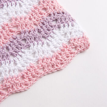 Wavy Cotton Crochet Baby Blanket Kit, 5 of 9
