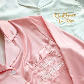 Team Dulhan Pyjamas Pink And White, 3 of 4