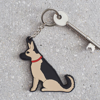 German Shepherd Key Ring Personalisation Available, 3 of 4