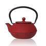 Red Tenshi Cast Iron Teapot 600ml, thumbnail 1 of 5