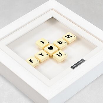 Personalised Initials I Love You Scrabble Gift Frame, 4 of 6