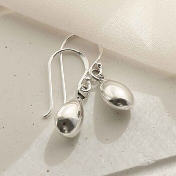 Sterling Silver Teardrop Dangly Earrings, 3 of 5