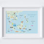 Illustrated Map Of South East Asia Art Print, thumbnail 3 of 4