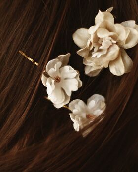 Franny Flower Hair Pins Nude, 5 of 6