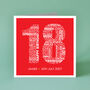 Personalised Name And Date 18th Birthday Card, thumbnail 1 of 4